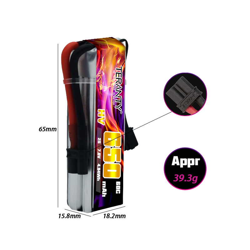 2/4/6/10PCS TERANTY 650mAh 2S  - Drone Kit Fpv recension och pris